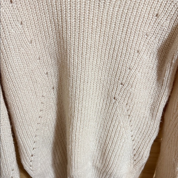 It's Our Time Cream V-Neck Sweater with Crisscross Back - Picture 4 of 7